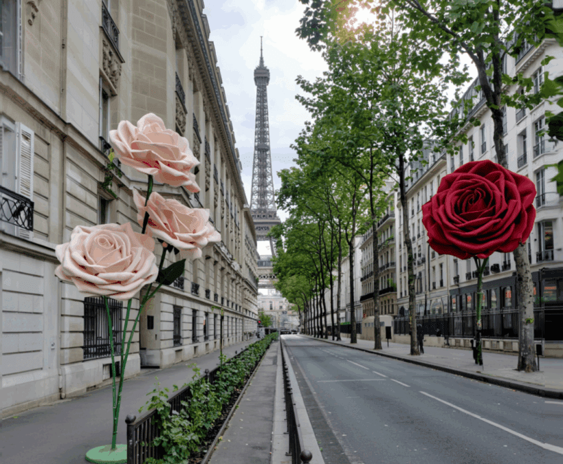 Monsieur Flower métamorphose l’Avenue Montaigne avec Blooming, un spectacle floral inédit