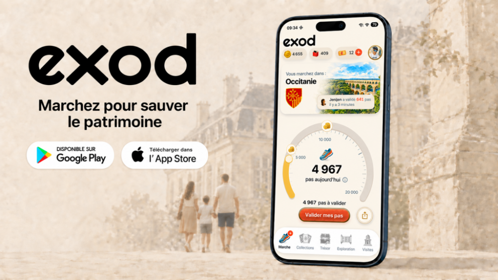 exod transforme la marche quotidienne en soutien au patrimoine